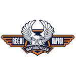 Logotipo da marca de motocicleta 50cc regal raptor